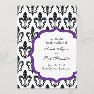 Wedding Save the Date   New Orleans   Purple