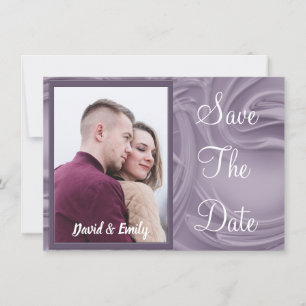 Wedding Save the Date Old Lavender Custom Photo Invitation