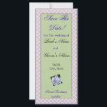 Wedding Save The Date Photo Bookmark Template<br><div class="desc">Customize by replacing 2 roses with couple's pictures,  then add information on reverse side.  Makes a nice keepsake and reminder for your guest.</div>