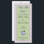 Wedding Save The Date Photo Bookmark Template<br><div class="desc">Customize by replacing 2 roses with couple's pictures,  then add information on reverse side.  Makes a nice keepsake and reminder for your guest.</div>