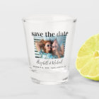 Wedding Save the Date Photo Custom Shot Glass