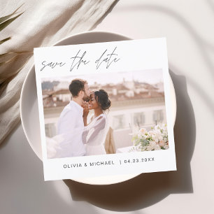 Wedding Save the Date Photo Minimalist Simple