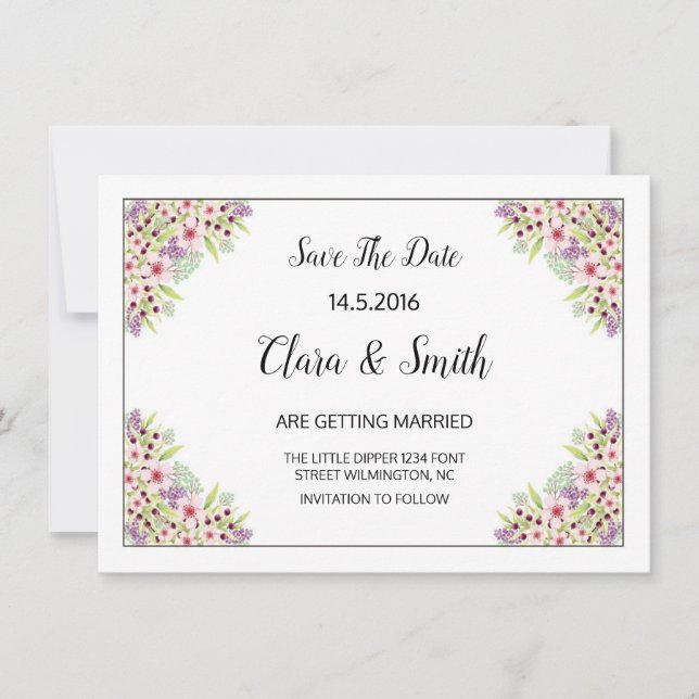 Wedding Save the Date PostCard (Front)