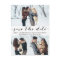 Wedding Save The Date Postcard with Three Pictures