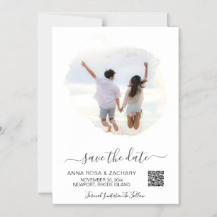 *~* WEDDING SAVE the DATE  - QR code Website AR6  Magnetic Invitation