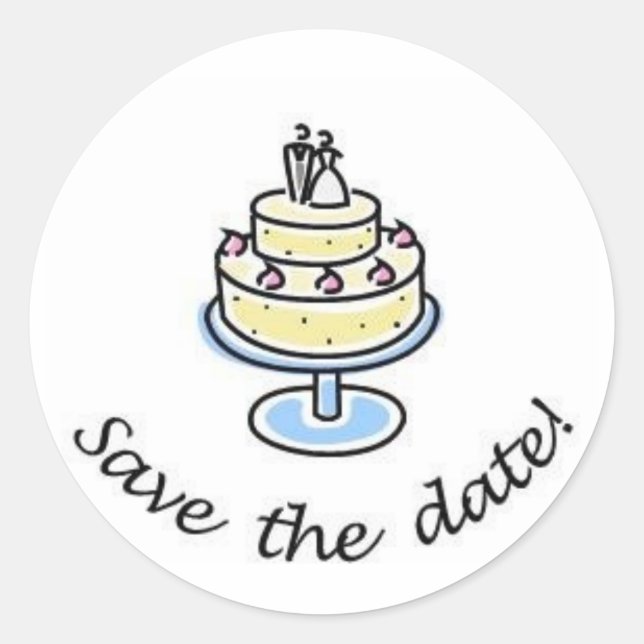 Wedding Save the Date Sticker (Front)