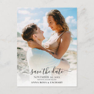 *~* WEDDING SAVE the DATE  - Website QR code AR6 P Postcard