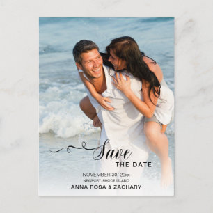 *~* WEDDING SAVE the DATE - Website QR Modern AR6 Postcard