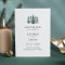 Wedding Save the Date Winter Rustic Pine Trees