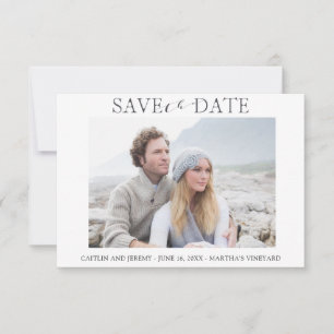 Wedding Save the Date with One Photo Invitation