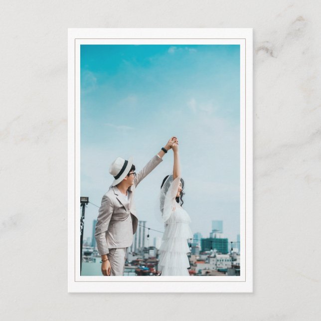 Wedding Save the Date  with Photo enclosure card (Front)