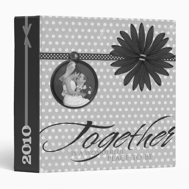 Wedding Scrapbook Binder, Photo Album or Planner Binder (Front/Spine)