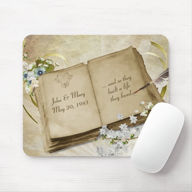Wedding Scrapbook with Pen Mouse Pad (With Mouse)