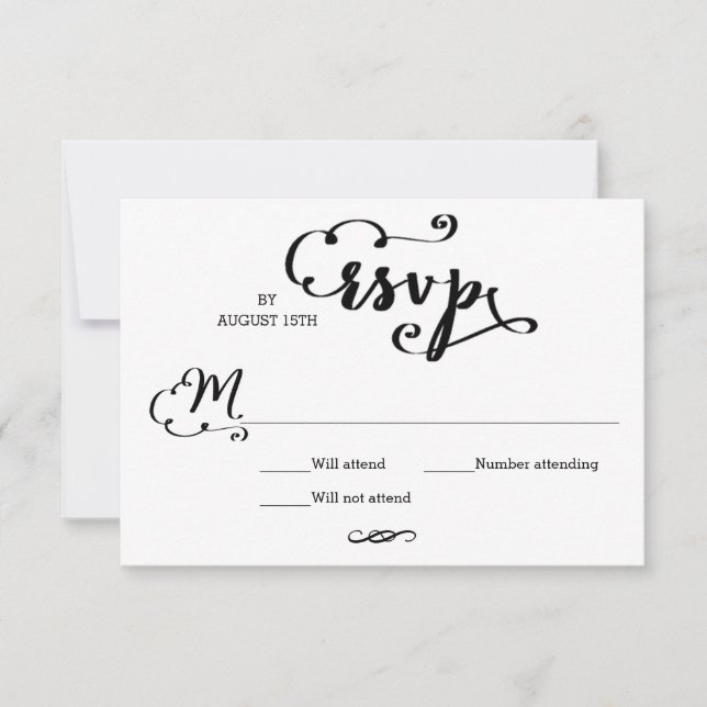 Wedding Script - RSVP Card (Front)