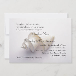 Wedding Sea Shell in the Sand Invitation