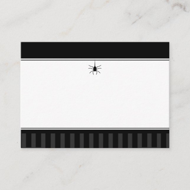 Wedding Seating Cards BLANK - Gothic Spider (Front)