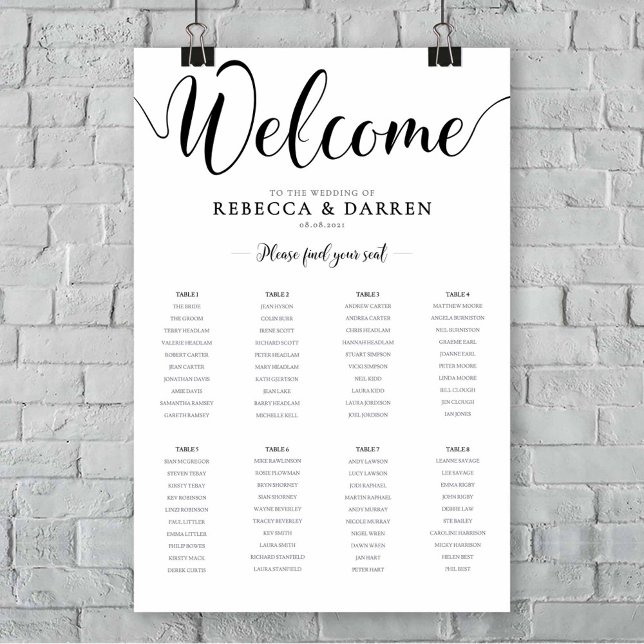 Wedding Seating Chart 8 Tables (Creator Uploaded)