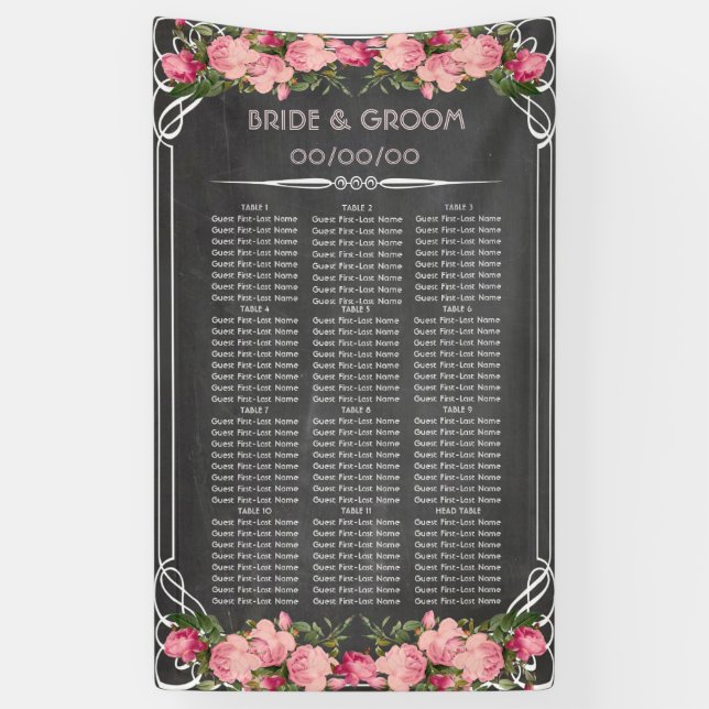 wedding seating chart banner (Vertical)
