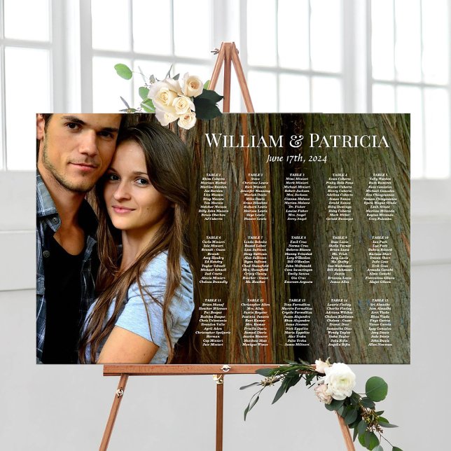 Wedding seating chart board with photo (Creator Uploaded)