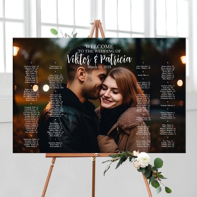 Wedding seating chart board with photo (Creator Uploaded)