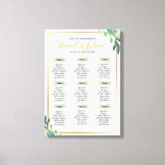 Wedding Seating Chart Canvas Print