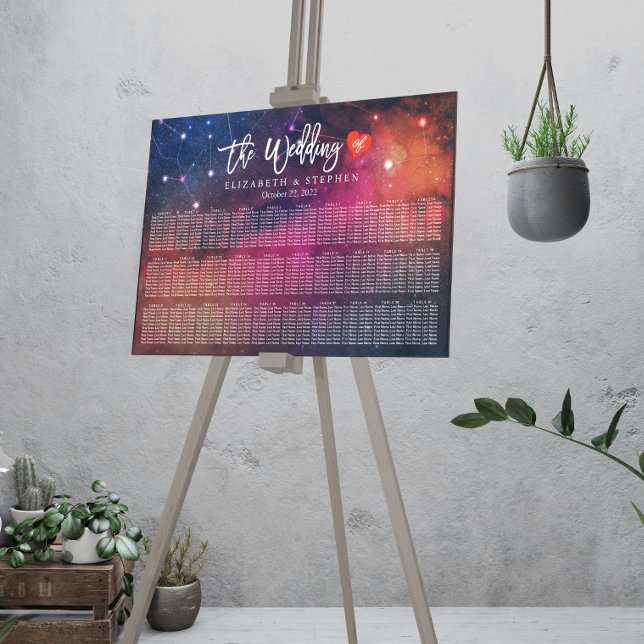 Wedding Seating Chart Galaxy Nebula Constellations (Creator Uploaded)