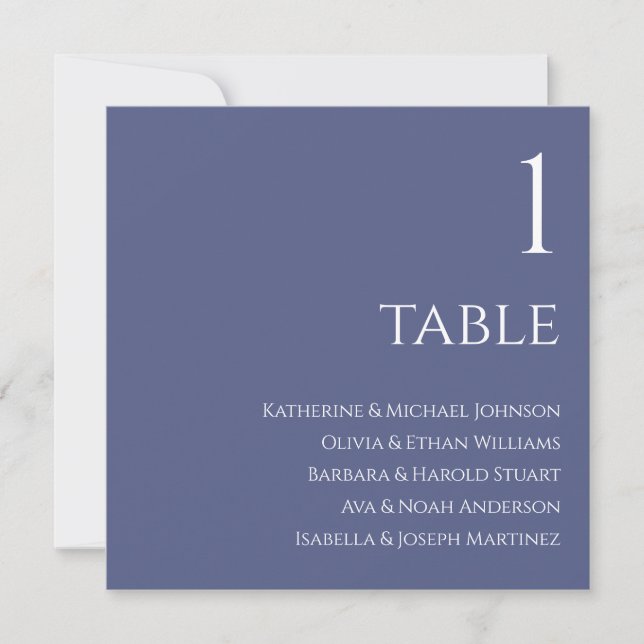 Wedding Seating Chart-Marlin Blue and White Invitation (Front)
