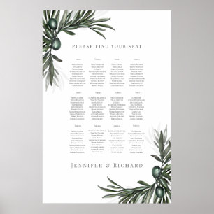 Wedding Seating Chart olives Tuscan 1