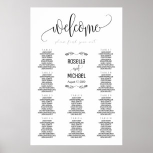 Wedding Seating Chart - Please Find Your Seat