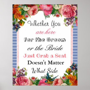 Wedding Seating Chart, Sit "wherever" Poster