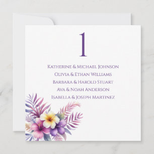 Wedding Seating Chart- Watercolor Island Romance Invitation