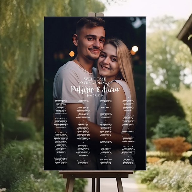 Wedding seating chart with photo alphabetical (Creator Uploaded)