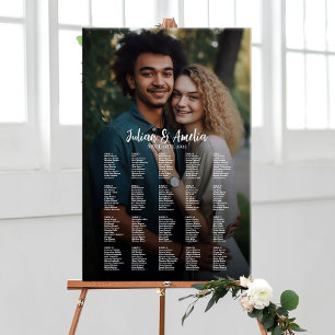 Wedding seating chart with photo editable