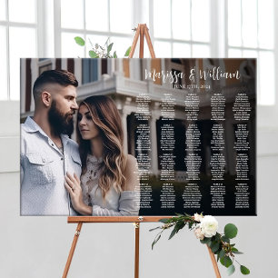 Wedding seating chart with photo editable