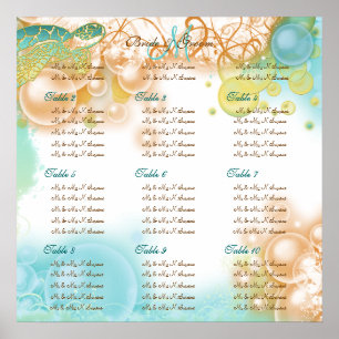 Wedding seating charts Beach theme