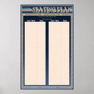 Wedding Seating Plan Poster