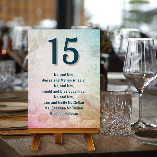 Wedding Seating Table Number Guest List Cards (Creator Uploaded)