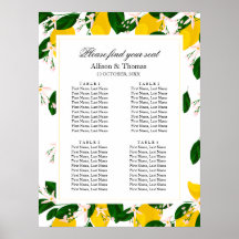 Wedding Seating Welcome banner Lemon yellow