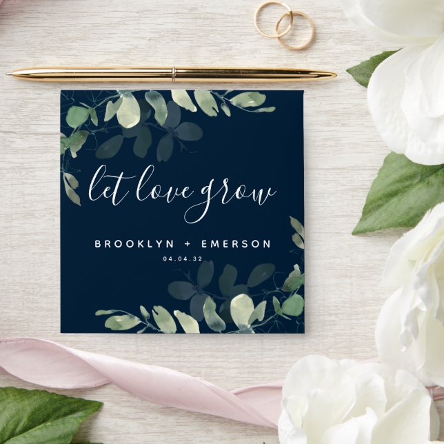 Wedding Seed Packet Favour | Blue Eucalyptus Envelope (Wedding)