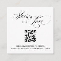 Wedding Share The Love QR Code Photo Insert