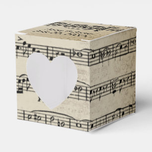 Wedding Sheet Music  Favor Box