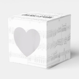 Wedding Sheet Music with Text Favor Box