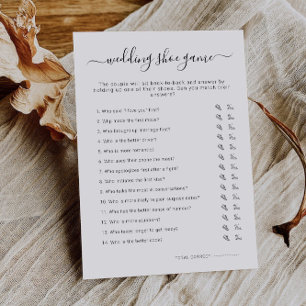 Wedding Shoe Game, Bridal Shower Shoe Game, Invitation