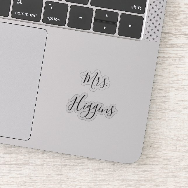 Wedding Shoes Decal Name Date Script (Detail)