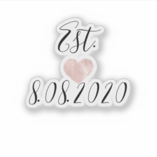 Wedding Shoes Decal Name Date Script Heart Rose