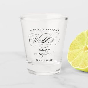 Wedding Shot Glass Favours, Personalized Wedding