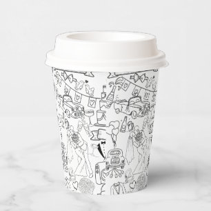 Wedding Shower Brunch Paper Coffee Cups