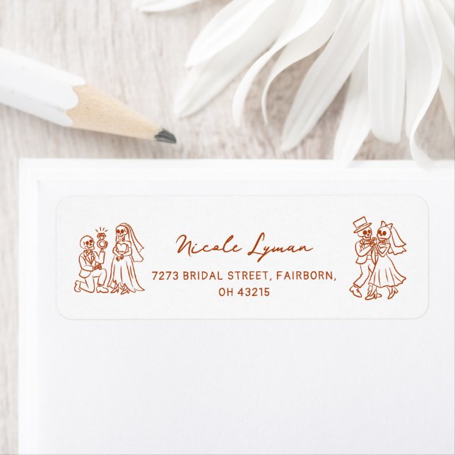 Wedding shower d'Halloween Whimsical tiré à la mai (En situation)