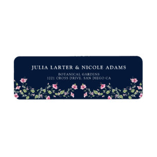 Wedding shower en fleur d'Hibiscus rose bleu marin