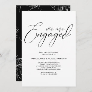 Wedding Shower Engagement Party Script Lettering Invitation